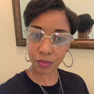 Clear Heart Shaped Sunglasses